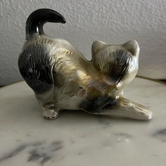 Vintage Ceramic/Porcelain Kitty Cat Figurine Made in Brazil #4058 EUC - Picture 4 of 5